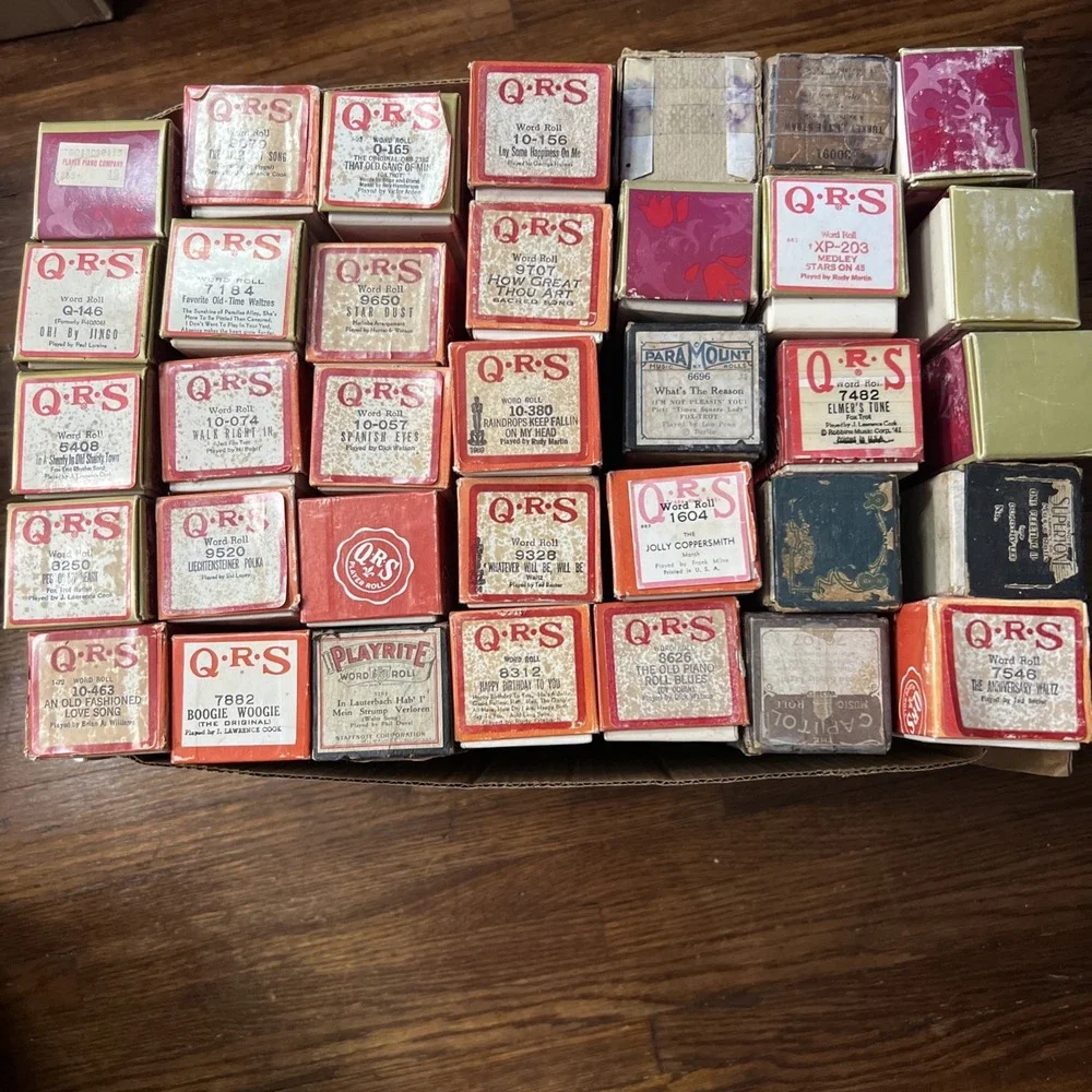 Vintage Player Piano Music Rolls Lot of 35